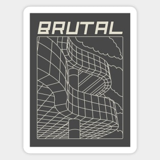 Brutal Architecture, Architects, Builders, Designers Gift Magnet